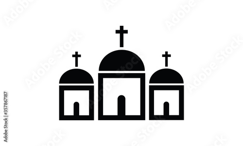 Church building religion architecture vector illustration 