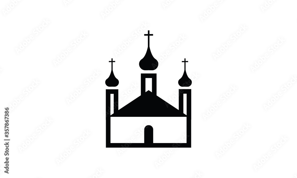 Church building religion architecture  vector illustration 
