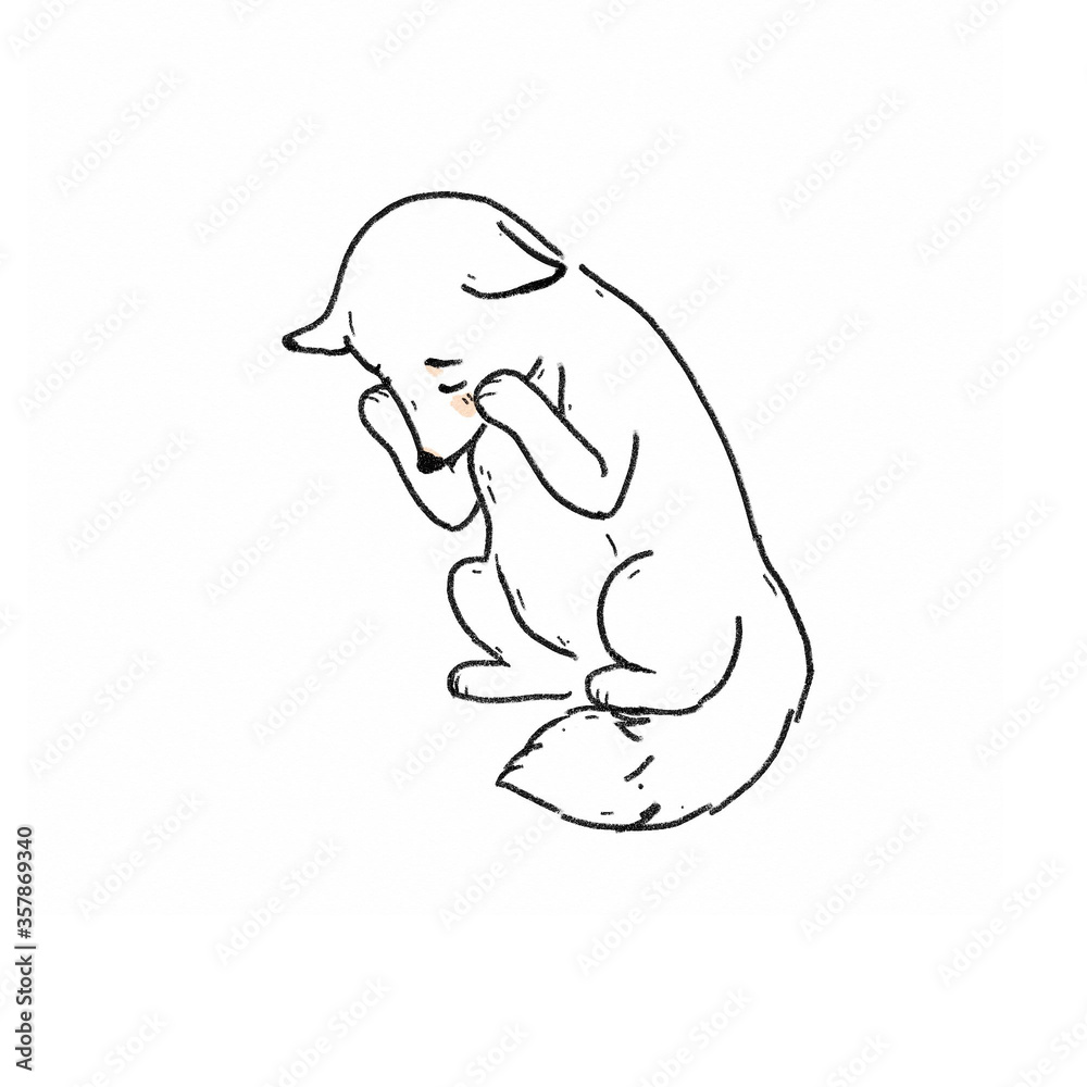 A lonely fox is crying without parents. Need support. Children's illustration, family psychology, cute animals, family relationships. Pictures for Instagram posts. A lonely fox is crying without parents. Need support. Children's illustration, family psychology, cute animals, family relationships. Pictures for Instagram posts.