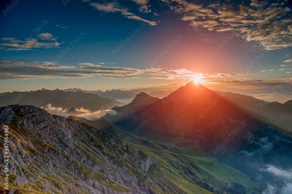 Dawn in the mountain
