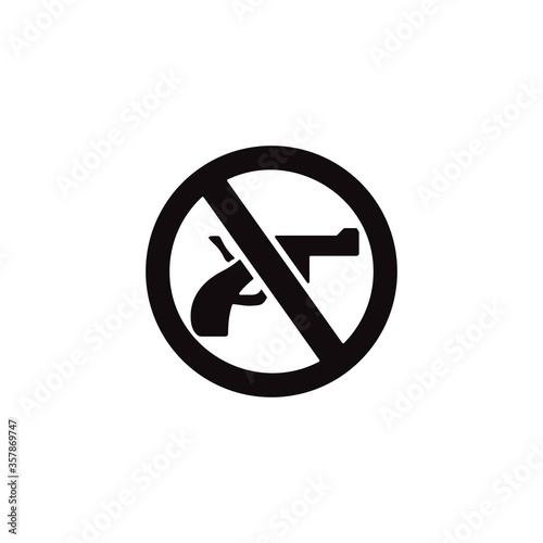 Free Download Stop gun violence icon illustration. No gun, ban weapons symbol. Gun prohibition sign. - GFXLoad