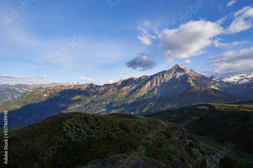 Switzerland Alps Graubuenden Mountain Scenery Piz Beverin