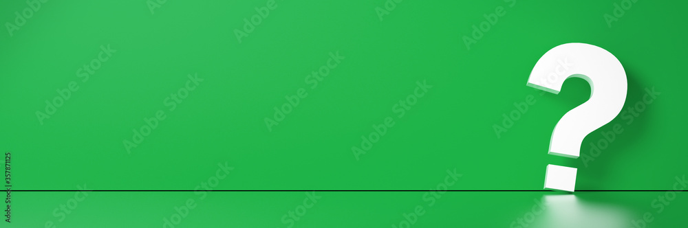 question mark in front of a red color wall background. Business support concept - 3D Rendering. question mark in front of a red color wall background. Business support concept - 3D Rendering.