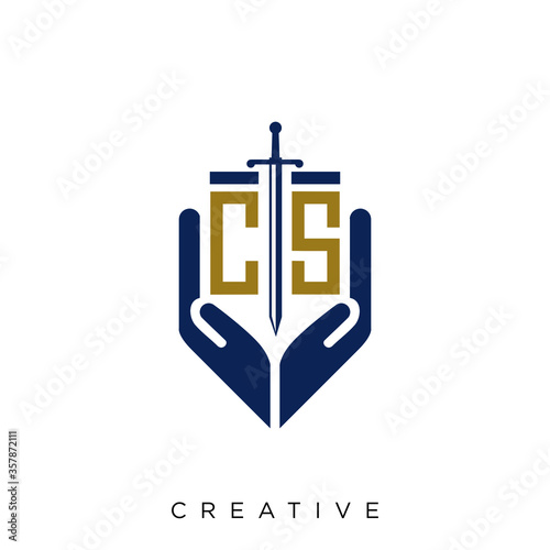 cs logo design vector 