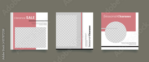 Unique Editable Social Media banner Template . Promotional web banner for social media. Elegant sale and discount promo. Fashion and lifestyle blog templates, web banners