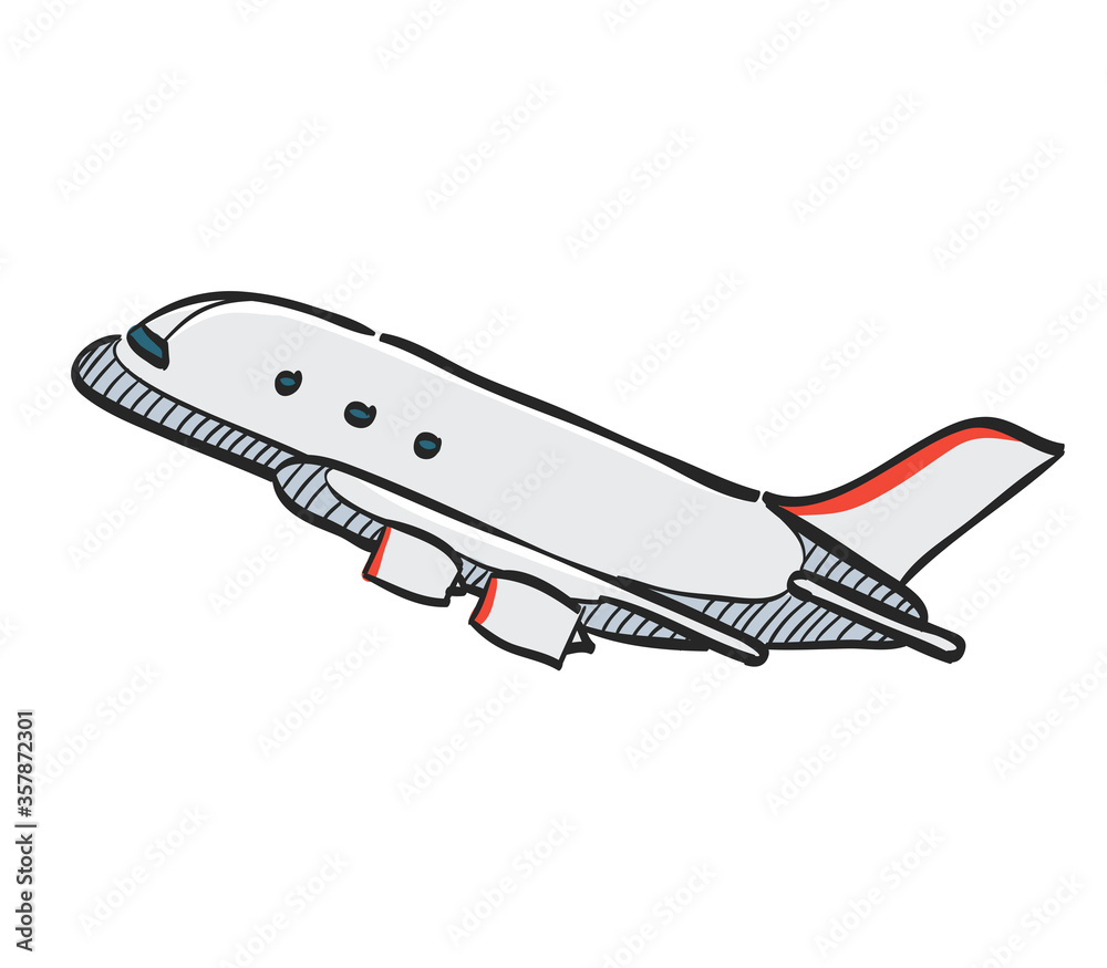 Color Sketch Icon Airplane Color Sketch Icon Airplane