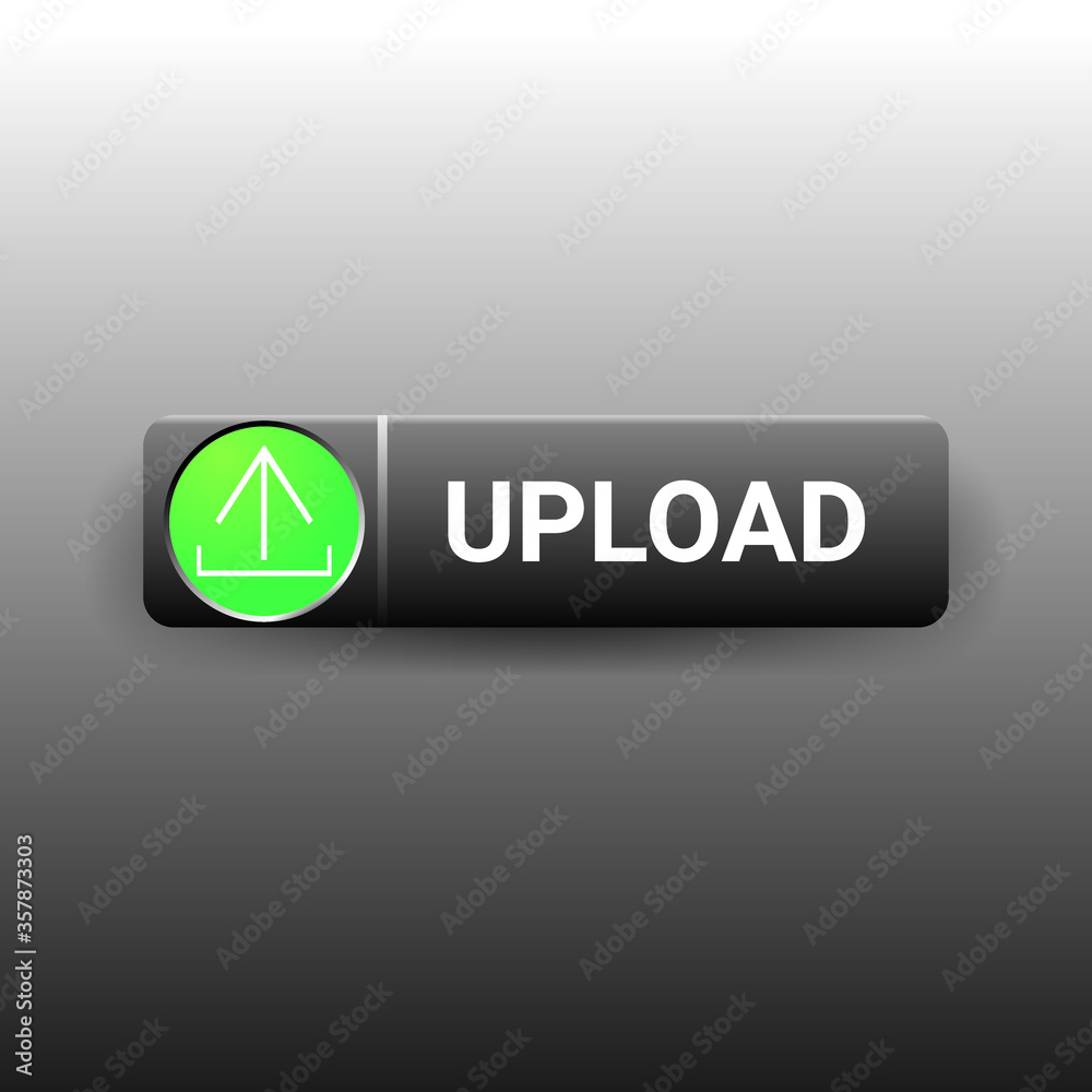 upload icon, button, green glossy with shadow upload icon, button, green glossy with shadow