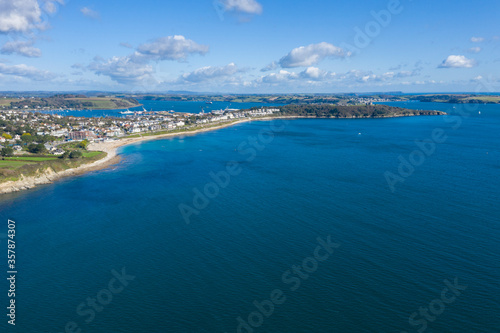 Falmouth from the air, Cornwall, England
