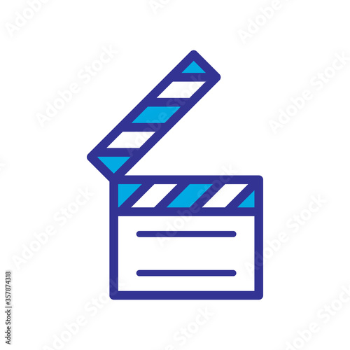 clapper icon logo illustration design