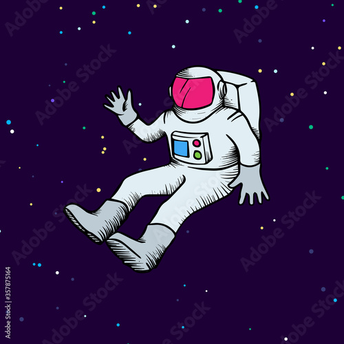 vector illustration of an astronaut © puruan