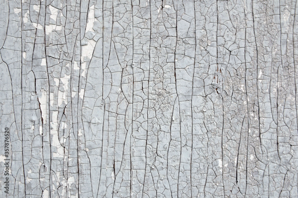 Obraz premium old wooden surface with cracked paint. Background