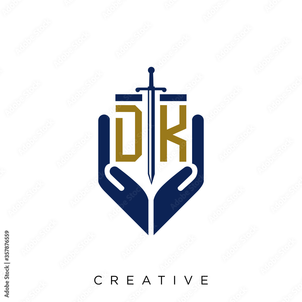 dk logo design vector 
