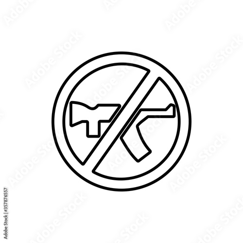 Free Download Stop gun violence icon illustration. No gun, ban weapons symbol. Gun prohibition sign. - GFXLoad