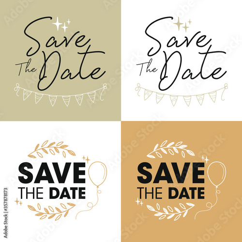 SAVE THE DATE - LOGO - STICKER - LABEL