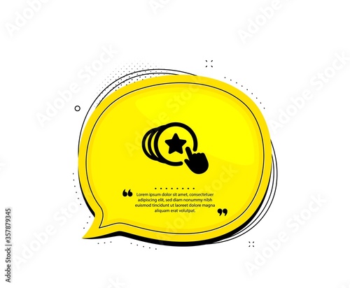 Hold heart icon. Quote speech bubble. Friends love sign. Brand ambassador hand symbol. Quotation marks. Classic hold heart icon. Vector