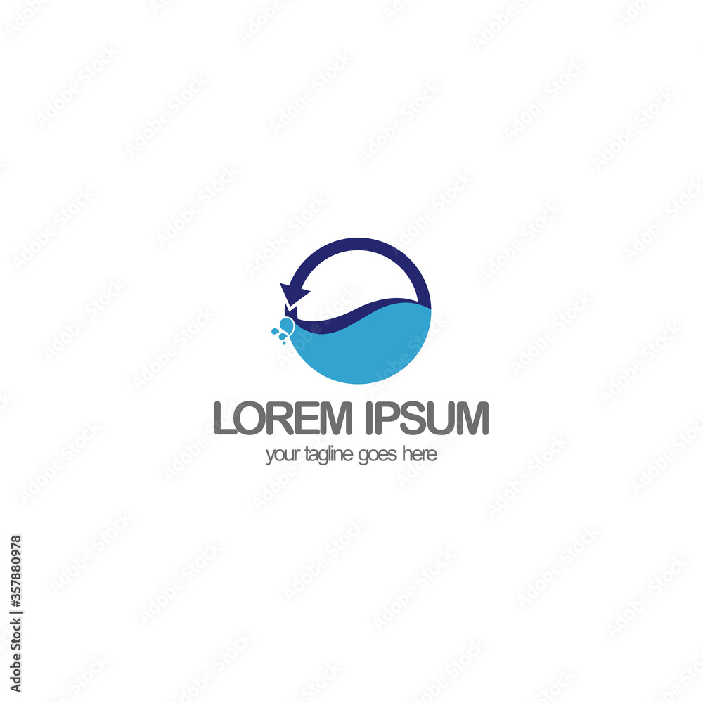 circle water logo design concept circle water logo design concept