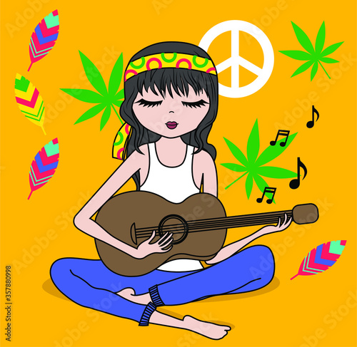 CHICA TOCANDO GUITARRA