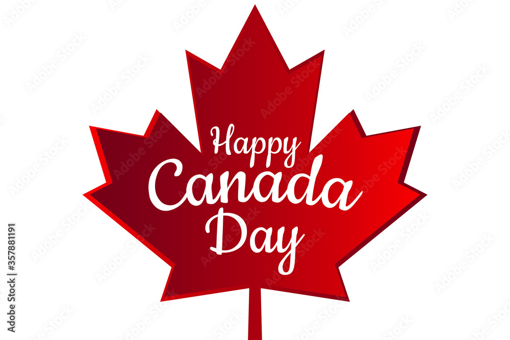 Happy Canada Day. July 1. Holiday concept. Template for background, banner, card, poster with text inscription. Vector EPS10 illustration. Happy Canada Day. July 1. Holiday concept. Template for background, banner, card, poster with text inscription. Vector EPS10 illustration.