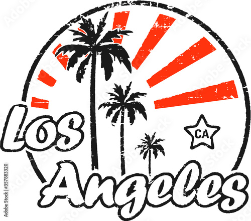Grunge stamp ''Los Angeles''.