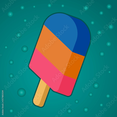 Popsicle colored and isometric.