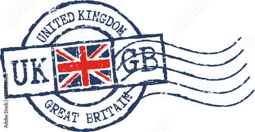 Postal grunge stamp 'United Kingdom'