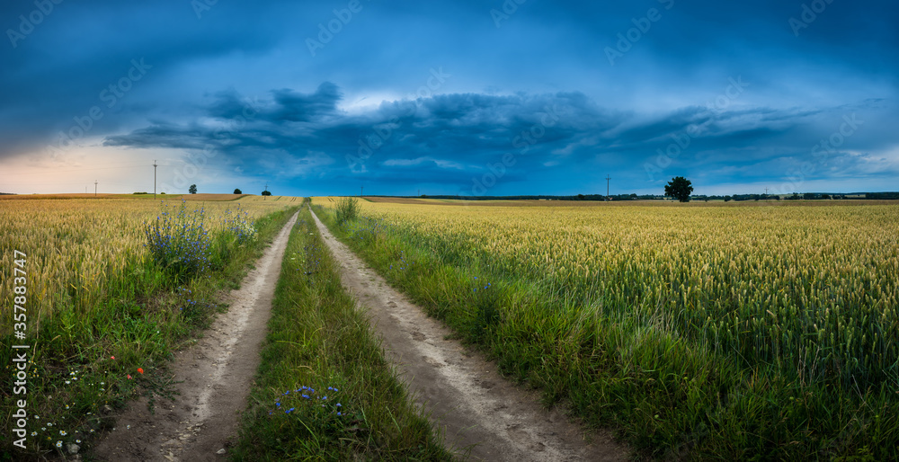 road to the stormy sky