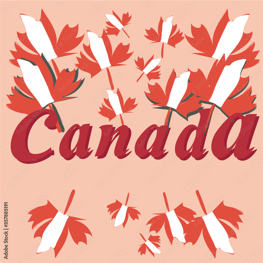 wector illustration happy Canada Day wector illustration happy Canada Day