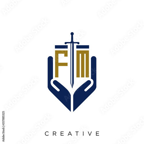 fm logo design vector icon