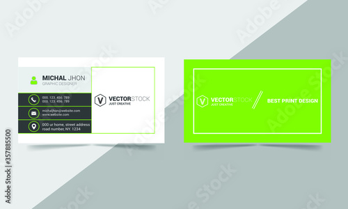 Simple Line Corporate Modern Business Card Template