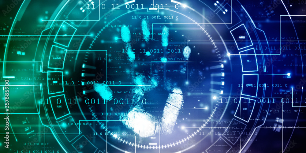 Fingerprint Scanning Technology Concept 2d Illustration Fingerprint Scanning Technology Concept 2d Illustration