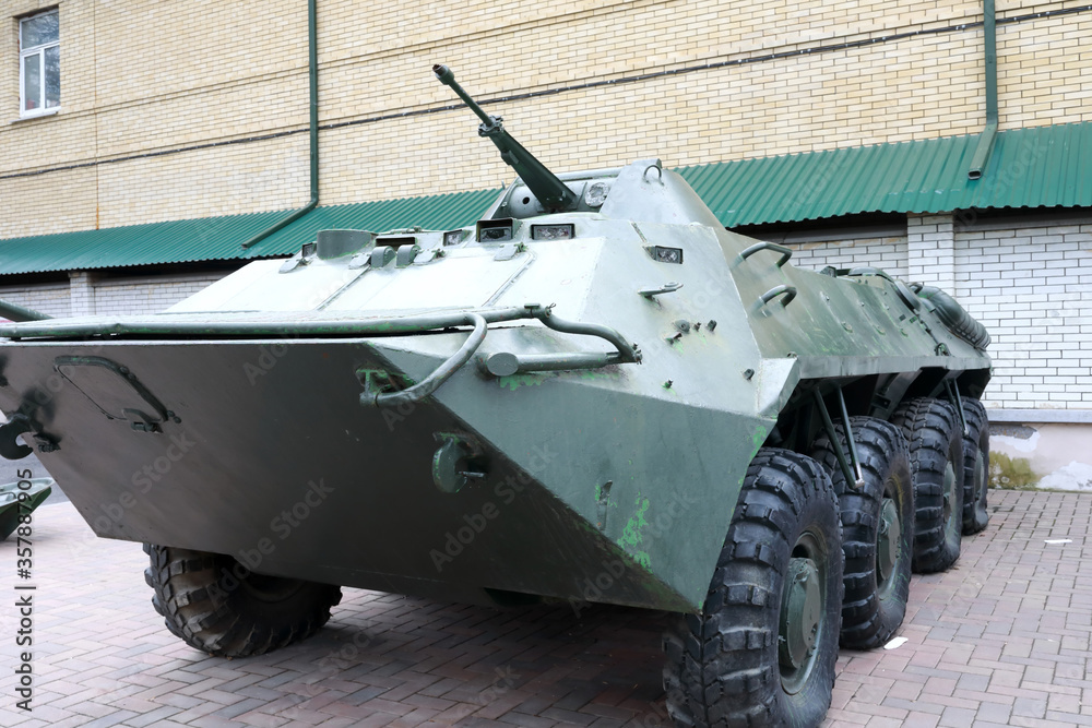 View of armoured personnel carrier BTR-70 View of armoured personnel carrier BTR-70