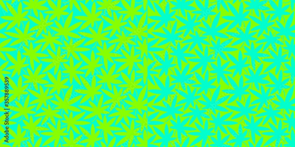 Abstract Seamless Green Pattern With Cannabis Leaves. Vector Illustration. Abstract Seamless Green Pattern With Cannabis Leaves. Vector Illustration.