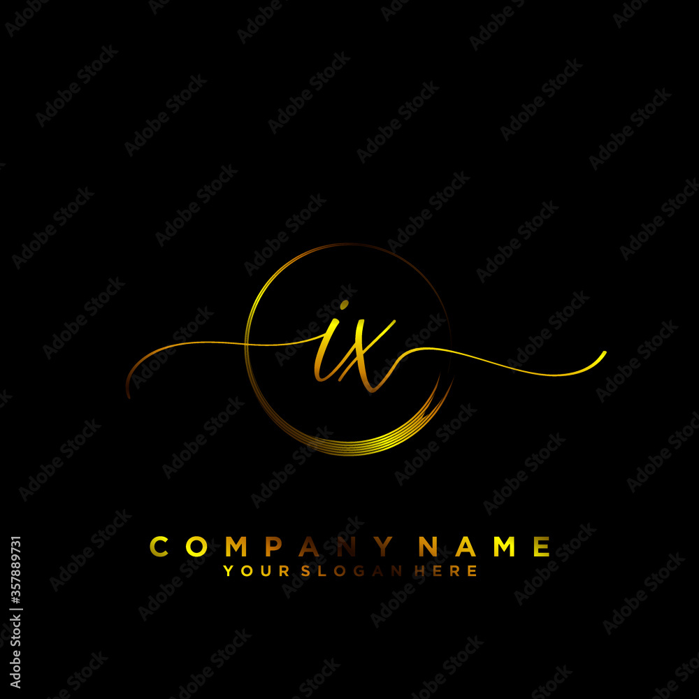 IX Initial handwriting logo vector IX Initial handwriting logo vector