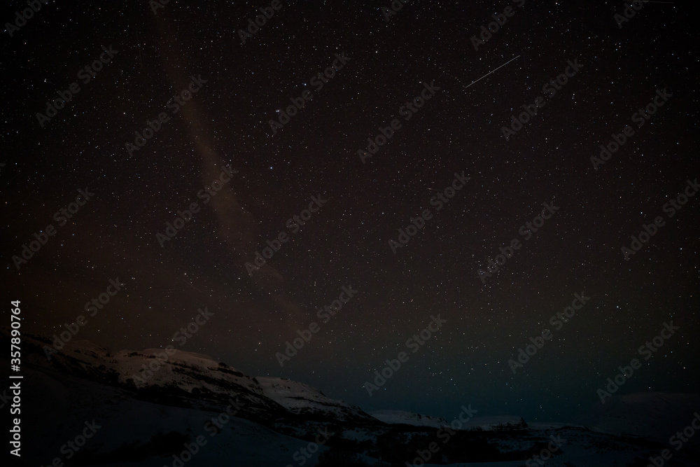 Der Nachthimmel über Island