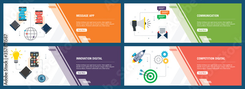 Message app, communication, innovation digital and competition digital.