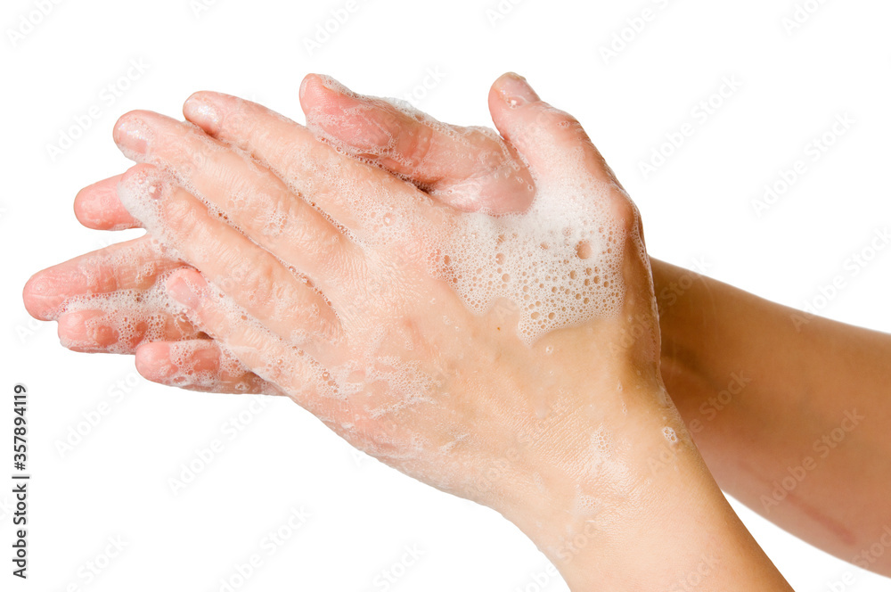 Fototapeta premium Hand washing flat