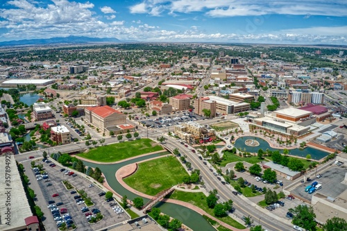 Downtown Pueblo  Colorado during Summer