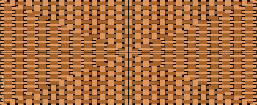 Obraz premium Seamless oak floor texture. Large basket texture for use as background
