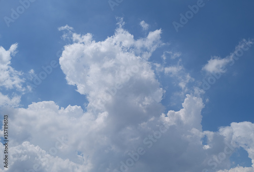 Blue sky and white clouds, white clouds, blue on the background. © Prat