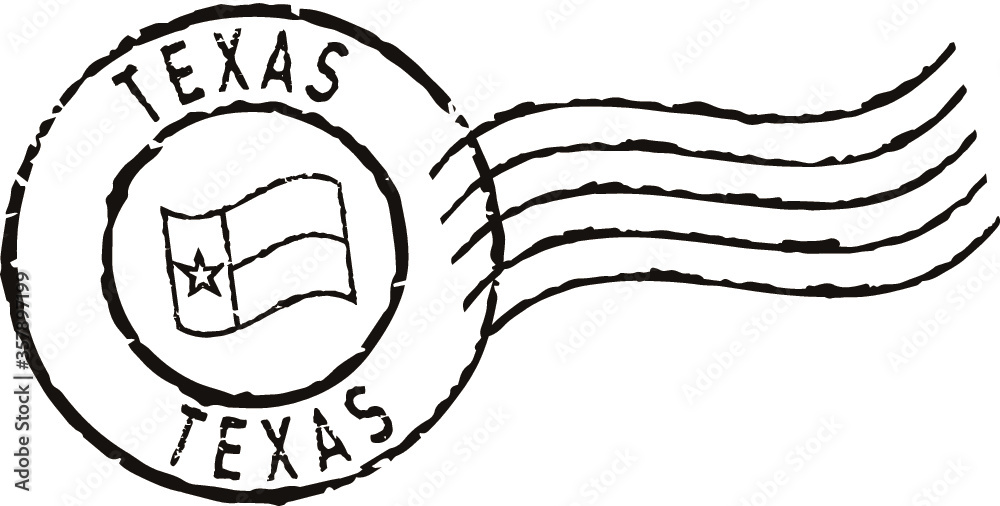 Black postal grunge stamp ''Texas''. Black postal grunge stamp ''Texas''.
