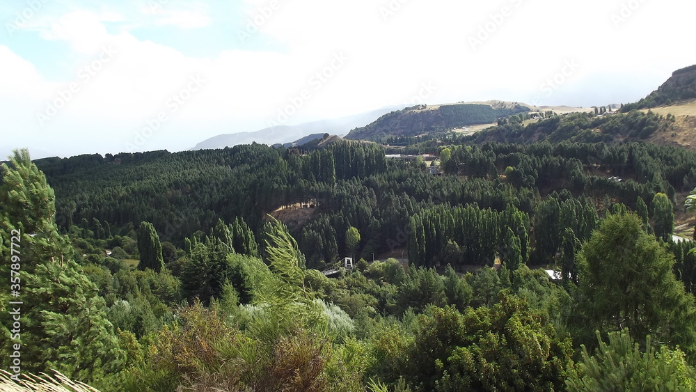 Naklejka premium río, lago, parques, montañas, aves silvestresárboles