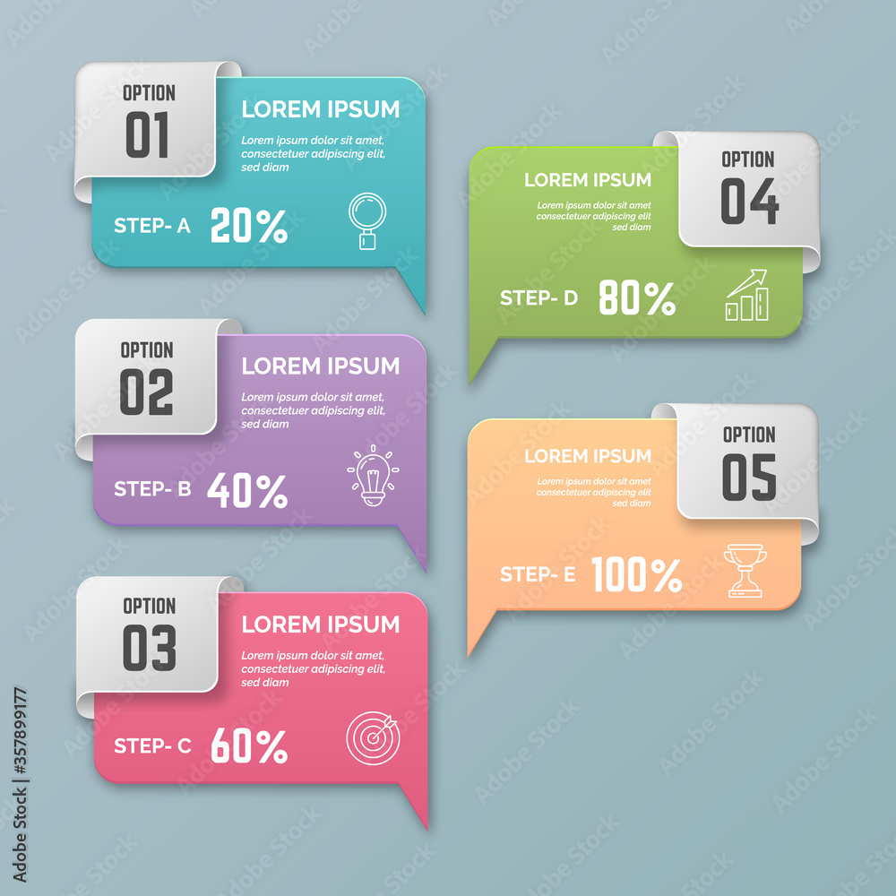 Realistic infographic element template vector Realistic infographic element template vector