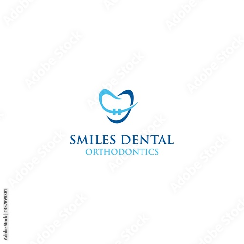 Dental Care Creative Concept Logo Design Template