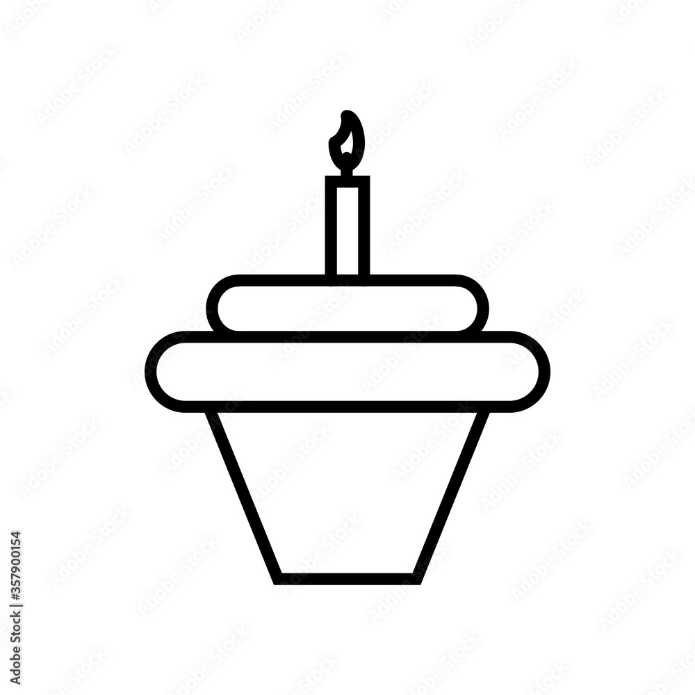 Obraz premium cupcake icon design vector template