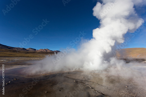 Early morning at el tatio geyser