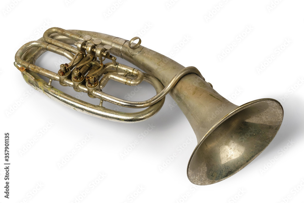 Obraz premium Old vintage French horn
