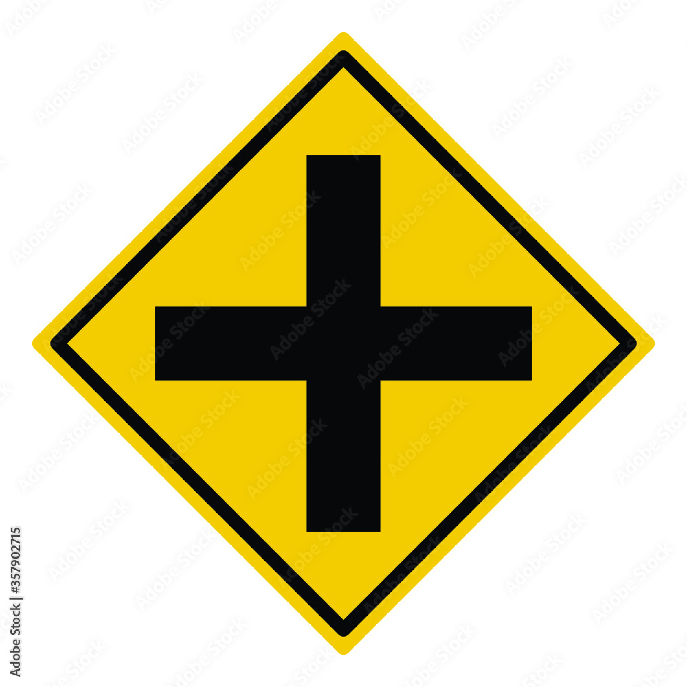 crossroads sign, square or intersection icon, traffic sign vector crossroads sign, square or intersection icon, traffic sign vector