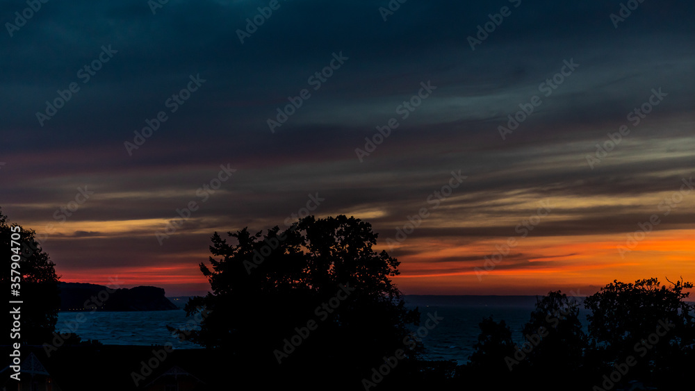 Sonnenuntergang am Nordstrand von Göhren auf der Insel Rügen