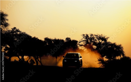 sunrise in desert 