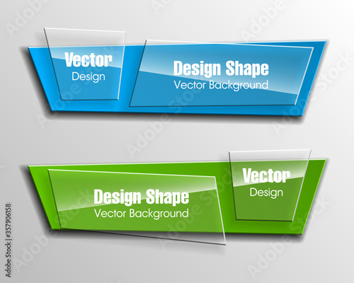 Design shape glass Origami vector banner